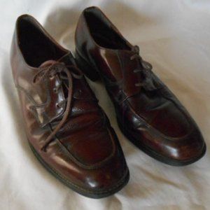 Nunn Bush Men's Black Oxford Dress Shoes, Size 9 D, Brown Leather lace-ups